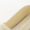 CHANEL Matelasse shoes Lamb Skin 37 Ivory CC Auth 211335M-17