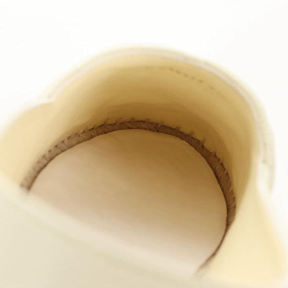 CHANEL Matelasse shoes Lamb Skin 37 Ivory CC Auth 211335M