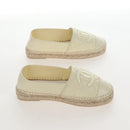 CHANEL Matelasse shoes Lamb Skin 37 Ivory CC Auth 211335M-5