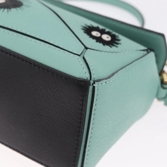 LOEWE Ghibli Spirited Away Soot Sprites Puzzle Bag Mini 2way Green Auth 211345SM