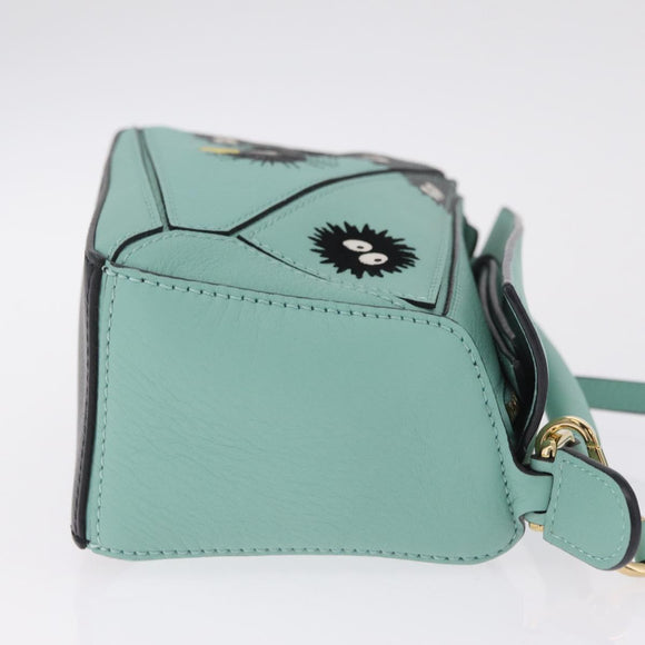 LOEWE Ghibli Spirited Away Soot Sprites Puzzle Bag Mini 2way Green Auth 211345SM