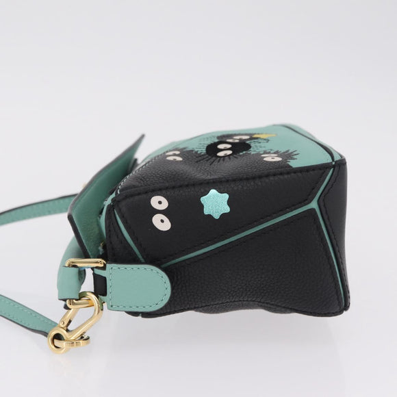 LOEWE Ghibli Spirited Away Soot Sprites Puzzle Bag Mini 2way Green Auth 211345SM
