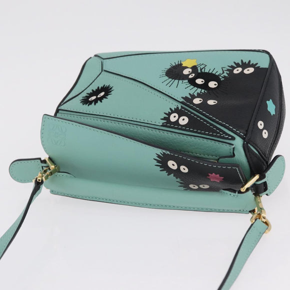 LOEWE Ghibli Spirited Away Soot Sprites Puzzle Bag Mini 2way Green Auth 211345SM