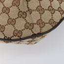 GUCCI GG Canvas Sherry Line Shoulder Bag Gold Beige 181092 Auth 211360V-10