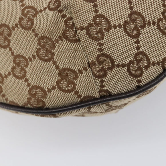 GUCCI GG Canvas Sherry Line Shoulder Bag Gold Beige 181092 Auth 211360V