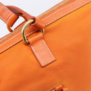 PRADA Tote Bag Nylon 2way Orange Gold Auth 211361A-18