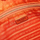 PRADA Tote Bag Nylon 2way Orange Gold Auth 211361A-21