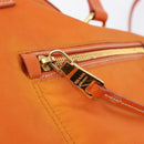 PRADA Tote Bag Nylon 2way Orange Gold Auth 211361A-28