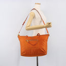 PRADA Tote Bag Nylon 2way Orange Gold Auth 211361A-31