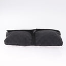 GUCCI GG Canvas Waist Bag Black Silver 28566 Auth 211373V-11