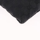 GUCCI GG Canvas Waist Bag Black Silver 28566 Auth 211373V-12
