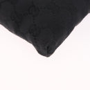 GUCCI GG Canvas Waist Bag Black Silver 28566 Auth 211373V-13