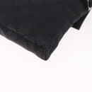 GUCCI GG Canvas Waist Bag Black Silver 28566 Auth 211373V-15