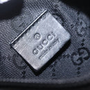 GUCCI GG Canvas Waist Bag Black Silver 28566 Auth 211373V-19