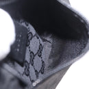GUCCI GG Canvas Waist Bag Black Silver 28566 Auth 211373V-20