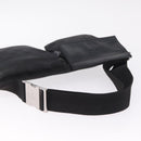 GUCCI GG Canvas Waist Bag Black Silver 28566 Auth 211373V-7