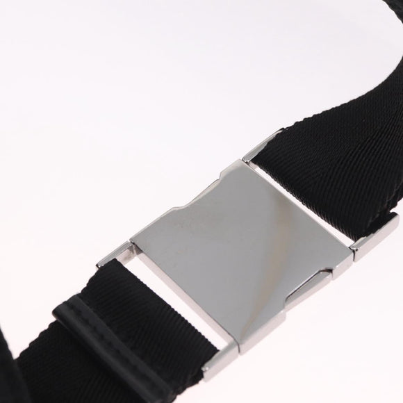 GUCCI GG Canvas Waist Bag Black Silver 28566 Auth 211373V