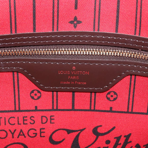 LOUIS VUITTON Damier Ebene Neverfull MM Tote Bag N51105 LV Auth 211374V