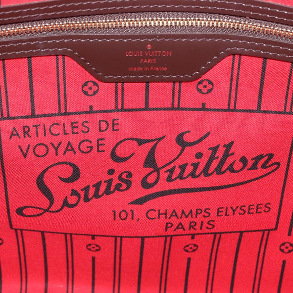 LOUIS VUITTON Damier Ebene Neverfull MM Tote Bag N51105 LV Auth 211374V