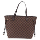 LOUIS VUITTON Damier Ebene Neverfull MM Tote Bag N51105 LV Auth 211374V-3