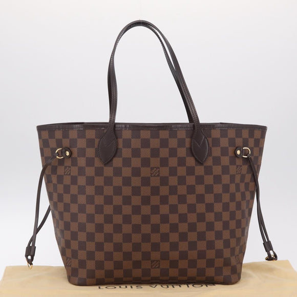 LOUIS VUITTON Damier Ebene Neverfull MM Tote Bag N51105 LV Auth 211374V