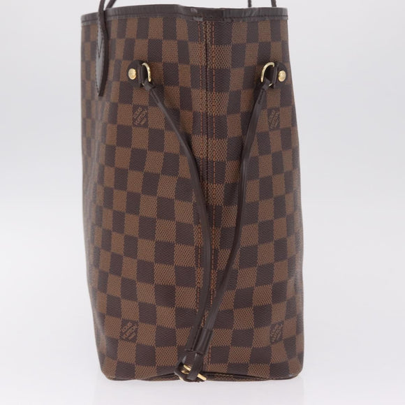LOUIS VUITTON Damier Ebene Neverfull MM Tote Bag N51105 LV Auth 211374V
