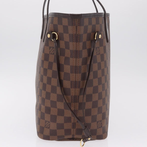 LOUIS VUITTON Damier Ebene Neverfull MM Tote Bag N51105 LV Auth 211374V