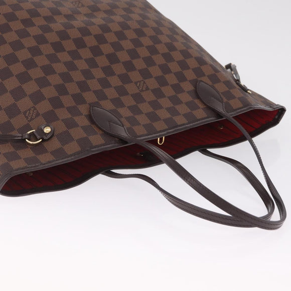 LOUIS VUITTON Damier Ebene Neverfull MM Tote Bag N51105 LV Auth 211374V