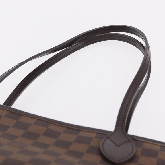 LOUIS VUITTON Damier Ebene Neverfull MM Tote Bag N51105 LV Auth 211374V