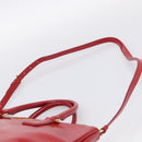 PRADA Galleria Hand Bag Safiano Leather 2way Red Gold Auth 211376V-10