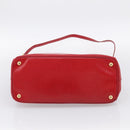 PRADA Galleria Hand Bag Safiano Leather 2way Red Gold Auth 211376V-11