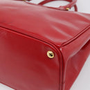 PRADA Galleria Hand Bag Safiano Leather 2way Red Gold Auth 211376V-14