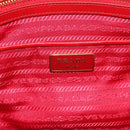PRADA Galleria Hand Bag Safiano Leather 2way Red Gold Auth 211376V-17