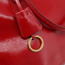 PRADA Galleria Hand Bag Safiano Leather 2way Red Gold Auth 211376V-29