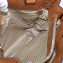 PRADA Tote Bag Nylon Leather Beige Silver Auth 211377V-17