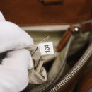PRADA Tote Bag Nylon Leather Beige Silver Auth 211377V-21