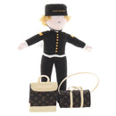 LOUIS VUITTON Groom Bellboy Stuffed Cotton Dark Brown LV Auth 211380M-1