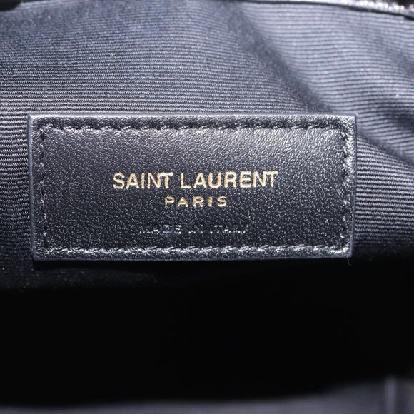 Saint Laurent Joe Mini Bucket Bag Chain Lamb Skin Black 701631 Auth 211381M
