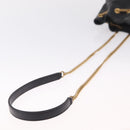 Saint Laurent Joe Mini Bucket Bag Chain Lamb Skin Black 701631 Auth 211381M-7