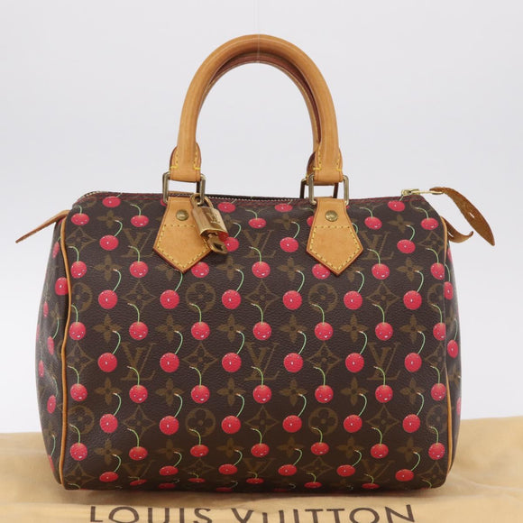 LOUIS VUITTON Monogram Cherry Speedy 25 Hand Bag M95009 LV Auth 211382SAV