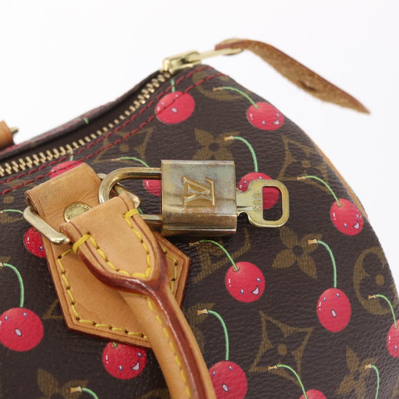 LOUIS VUITTON Monogram Cherry Speedy 25 Hand Bag M95009 LV Auth 211383SAV
