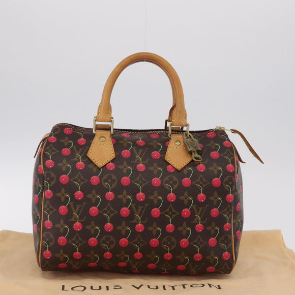 LOUIS VUITTON Monogram Cherry Speedy 25 Hand Bag M95009 LV Auth 211383SAV