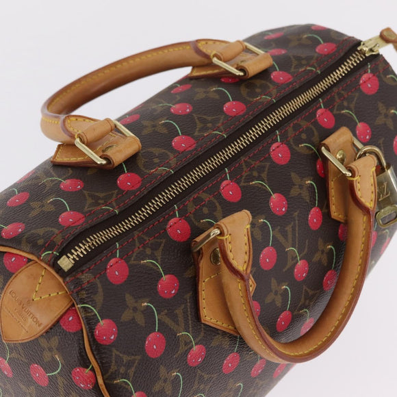 LOUIS VUITTON Monogram Cherry Speedy 25 Hand Bag M95009 LV Auth 211383SAV