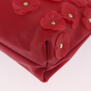 BURBERRY Shoulder Bag Vinyl Gold Red Auth 211384A-14