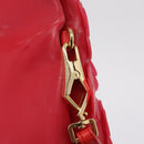 BURBERRY Shoulder Bag Vinyl Gold Red Auth 211384A-16