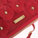 BURBERRY Shoulder Bag Vinyl Gold Red Auth 211384A-17