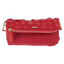 BURBERRY Shoulder Bag Vinyl Gold Red Auth 211384A-2