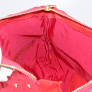 BURBERRY Shoulder Bag Vinyl Gold Red Auth 211384A-20