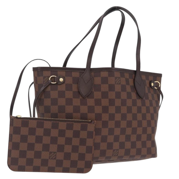 LOUIS VUITTON Damier Ebene Neverfull PM Tote Bag N51109 LV Auth 211385SAV