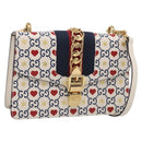 GUCCI Sylvi Small Shoulder Bag Leather 2way Ivory Gold 524405 Auth 211386M-1